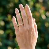 Rose gold Round Diamond Twisted Infinity Band with Prong Setting_38