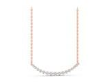 Rose gold Round Diamond V-Prong Bar Pendant_25
