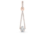 Rose gold Round Diamond V-Prong Pavé Pendant_16