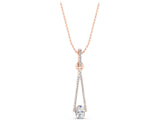 Rose gold Round Diamond V-Prong Pavé Pendant_17