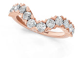 Rose gold Round Diamond V-Shaped Prong Set Eternity Band_3