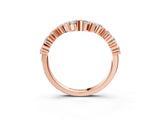 Rose gold Round Diamond V-Shaped Prong Set Eternity Band_5
