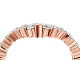 Rose gold Round Diamond V-Shaped Prong Set Eternity Band_6