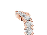 Rose gold Round Diamond V-Shaped Prong Set Eternity Band_7