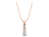 Rose gold Round Diamond Vertical Prong Pendant_7