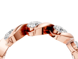 Rose gold Round Diamond Wave Band with Channel Setting and Shared Prongs_8