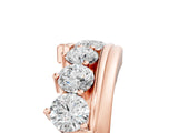 Rose gold Round Diamond Wave Band with Channel and Shared Prong Setting_27