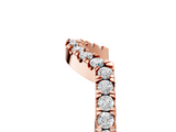 Rose gold Round Diamond Wavy Eternity Band with Prong Setting_9