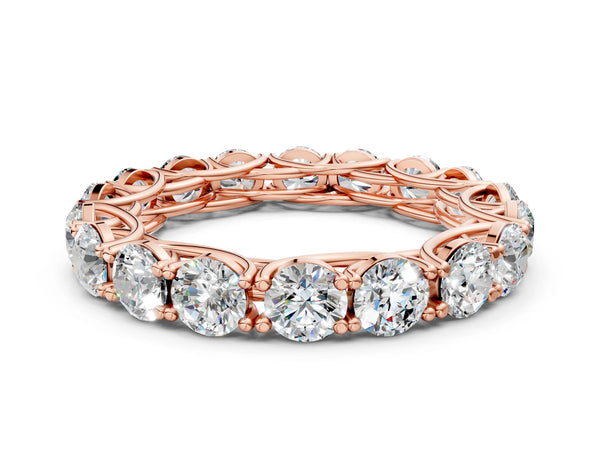 Rose gold Round Diamond Woven Full Eternity Band