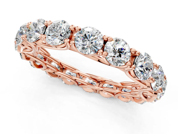 Rose gold Round Diamond Woven Full Eternity Band