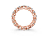 Rose gold Round Diamond Woven Full Eternity Band_3