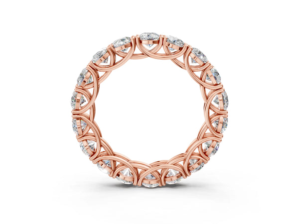 Rose gold Round Diamond Woven Full Eternity Band