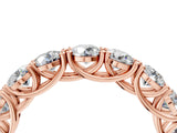 Rose gold Round Diamond Woven Full Eternity Band_4