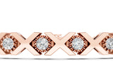 Rose gold Round Diamond XO Tennis Bracelet with Channel Setting and X Prong_3