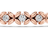 Rose gold Round Diamond XOXO Tennis Bracelet with Four-Prong Setting_3