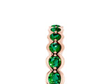 Rose gold Round Emerald Bezel Set Eternity Band_11