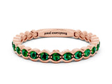 Rose gold Round Emerald Bezel Set Eternity Band_6