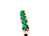 Rose gold Round Emerald Curved Wedding Band with Channel Setting_11