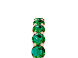 Rose gold Round Emerald Half-Eternity Prong-Set Band_11