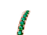 Rose gold Round Emerald Pavé Curved Band with Shared Prong Setting_11