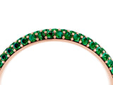 Rose gold Round Emerald Pavé Eternity Band with Shared Prong Setting_10