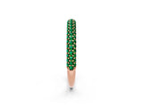 Rose gold Round Emerald Pavé Eternity Band with Shared Prong Setting_8