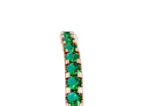 Rose gold Round Emerald Pavé Set Curved Wedding Band_11