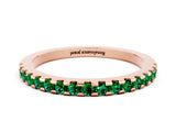Rose gold Round Emerald Pavé Set Eternity Band with Micro Prong Setting_6