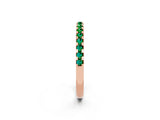 Rose gold Round Emerald Pavé Set Eternity Band with Micro Prong Setting_8