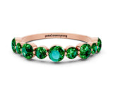 Rose gold Round Emerald Scalloped Prong Set Eternity Band_18