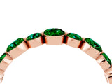 Rose gold Round Emerald Scalloped Prong Set Eternity Band_22