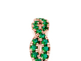 Rose gold Round Emerald Twisted Eternity Band with Pavé and Shared Prong Setting_23