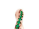 Rose gold Round Emerald Twisted Infinity Band with Prong Setting_11