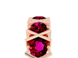 Rose gold Round Garnet Channel Set Band with X-Prong Detail_11