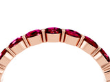 Rose gold Round Garnet Eternity Band with U-Prong Setting_34