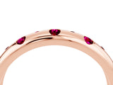 Rose gold Round Garnet Flush-Set Comfort Fit Band_10