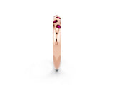 Rose gold Round Garnet Flush-Set Comfort Fit Band_8