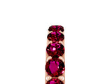Rose gold Round Garnet Half Eternity Band with Classic Prong Setting_11
