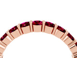 Rose gold Round Garnet Half-Eternity Prong-Set Band_10