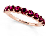 Rose gold Round Garnet Half-Eternity Prong-Set Band_7
