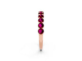 Rose gold Round Garnet Half-Eternity Prong-Set Band_8