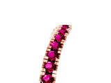Rose gold Round Garnet Pavé Curved Band with Shared Prong Setting_11