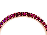 Rose gold Round Garnet Pavé Eternity Band with Shared Prong Setting_10