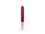 Rose gold Round Garnet Pavé Eternity Band with Shared Prong Setting_8