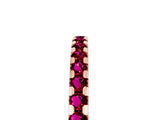 Rose gold Round Garnet Pavé Set Eternity Band with Micro Prong Setting_11