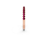 Rose gold Round Garnet Pavé Set Eternity Band with Micro Prong Setting_8