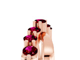 Rose gold Round Garnet Prong-Set Crossover Band_11