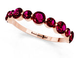 Rose gold Round Garnet Scalloped Prong Set Eternity Band_19