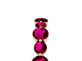 Rose gold Round Garnet Scalloped Prong Set Eternity Band_23