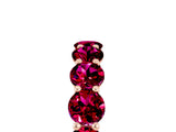 Rose gold Round Garnet Shared Prong Eternity Band_11
